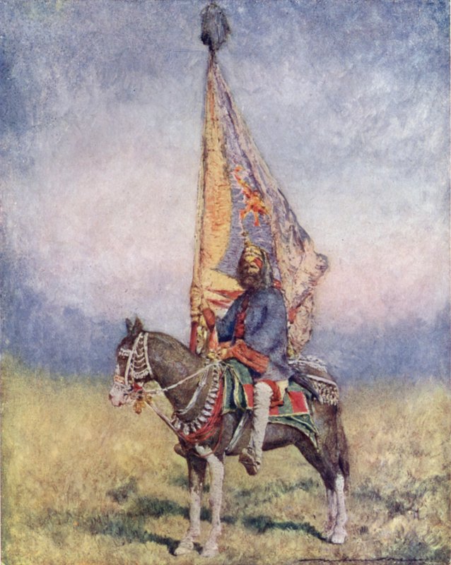Um porta-estandarte da Cutch de Mortimer Ludington Menpes