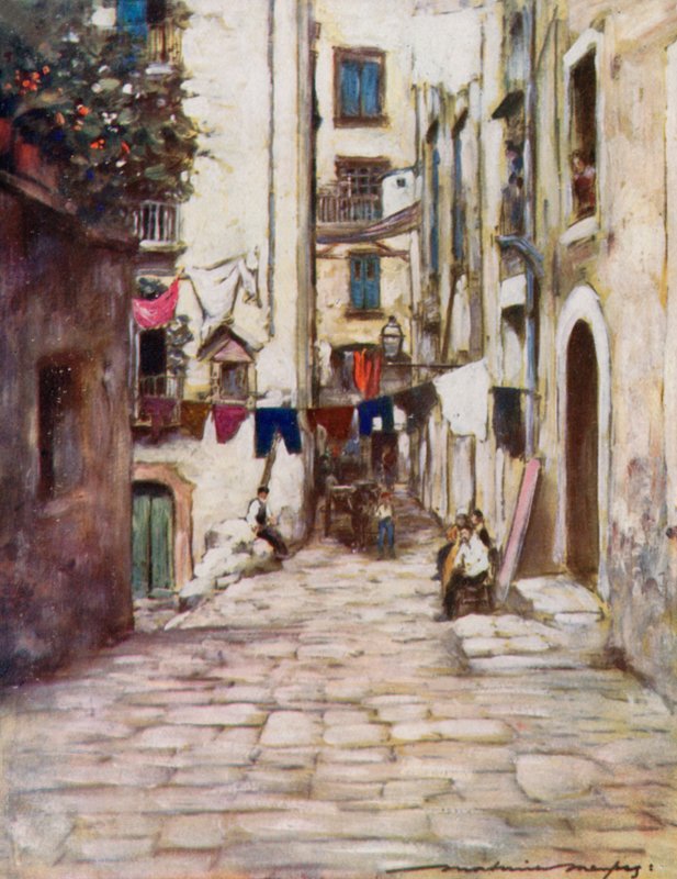 Uma rua em Nápoles de Mortimer Ludington Menpes