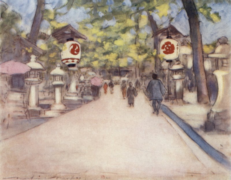 Uma avenida de lanternas de Mortimer Ludington Menpes