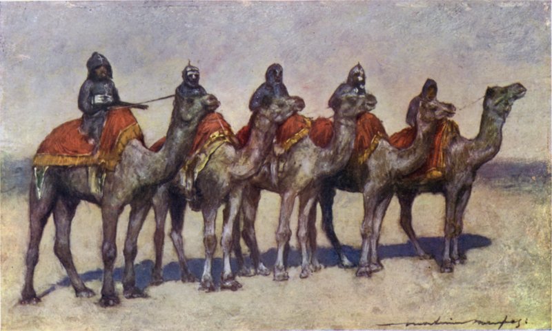 Cavaleiros de Camelo Armado de Bikanir de Mortimer Ludington Menpes