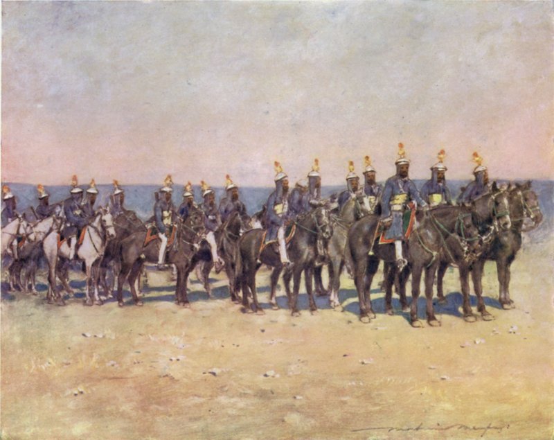 Cavaleiros Blindados de Kishengarh de Mortimer Ludington Menpes