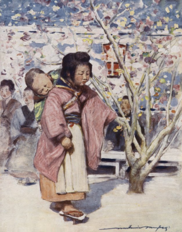 Bebê e bebê de Mortimer Ludington Menpes