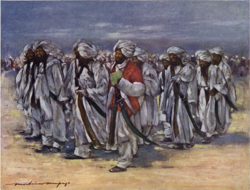 Chefes Baluchos no Dia Durbar de Mortimer Ludington Menpes