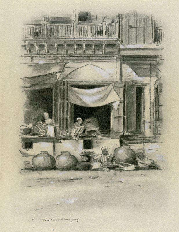 Bazar em Deli de Mortimer Ludington Menpes