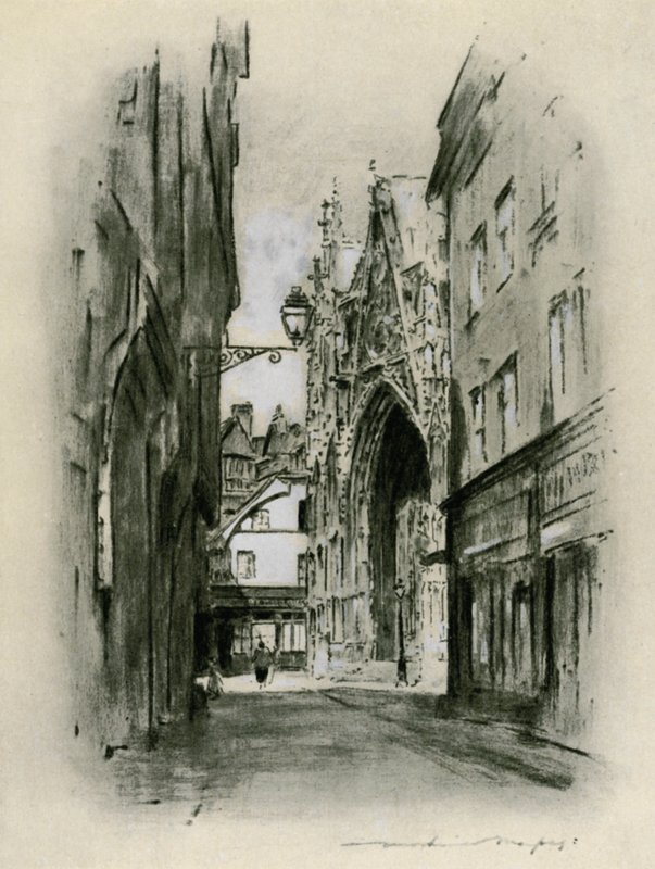 Catedral, em, lillebonne de Mortimer Ludington Menpes