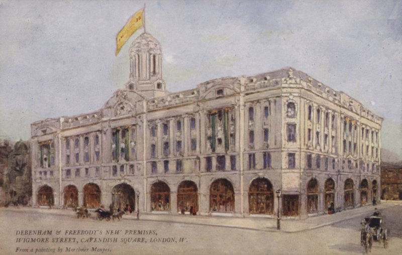 Novas instalações de Debenham e Freebody, Wigmore Street, Cavendish Square, Londres, Oeste de Mortimer Ludington Menpes