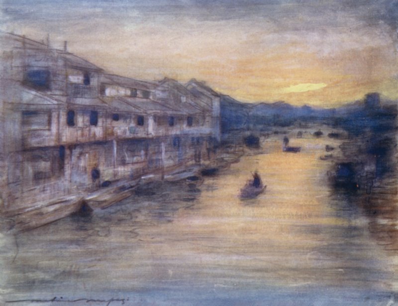 No Grande Canal, Osaka de Mortimer Ludington Menpes