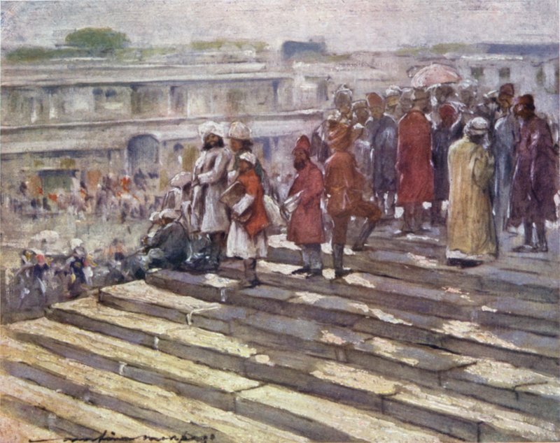 Nos Passos do Masjid Jumma de Mortimer Ludington Menpes