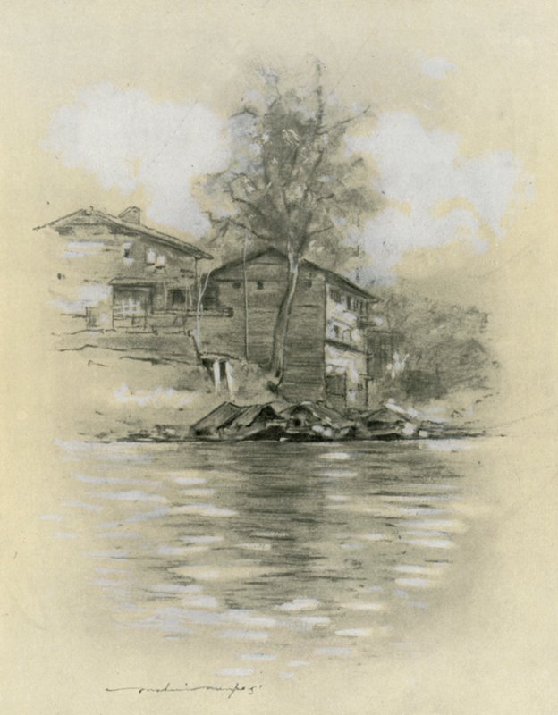 Rio Habitação em Srinagar de Mortimer Ludington Menpes