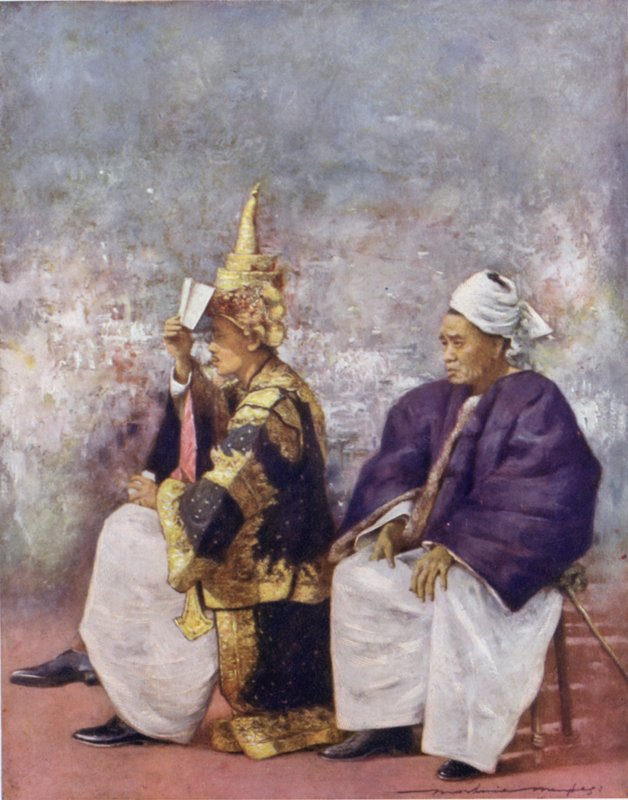 Chefes de Shan observando o Durbar de Mortimer Ludington Menpes