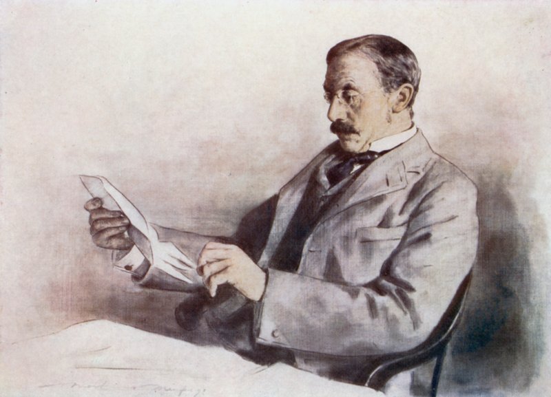 Sir Alfred Milner na sua mesa de Mortimer Ludington Menpes