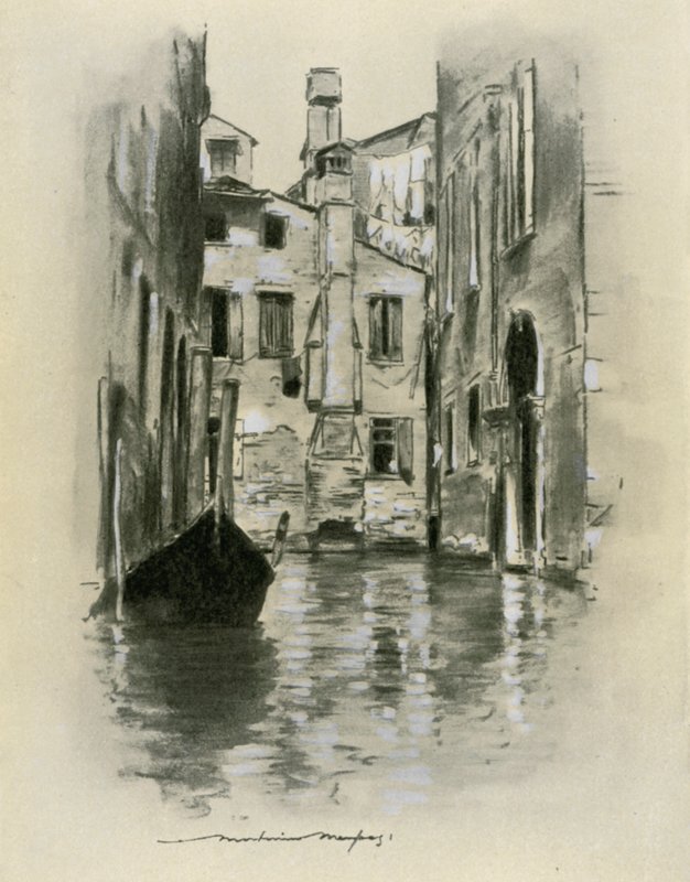 Rua, em, veneza de Mortimer Ludington Menpes