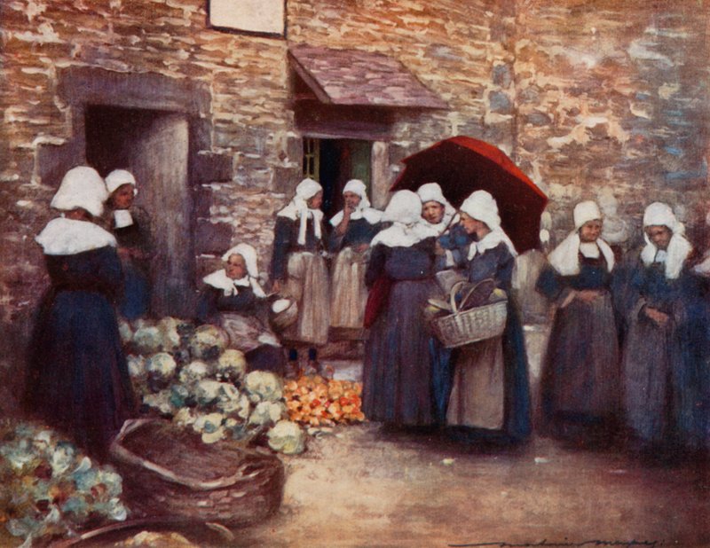 Mercado de vegetais de Mortimer Ludington Menpes