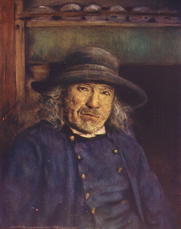 Um agricultor bretão (litografia a cores) de Mortimer Ludington Menpes