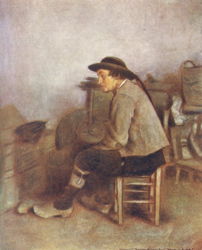 Um trabalhador agrícola (litografia a cores) de Mortimer Ludington Menpes
