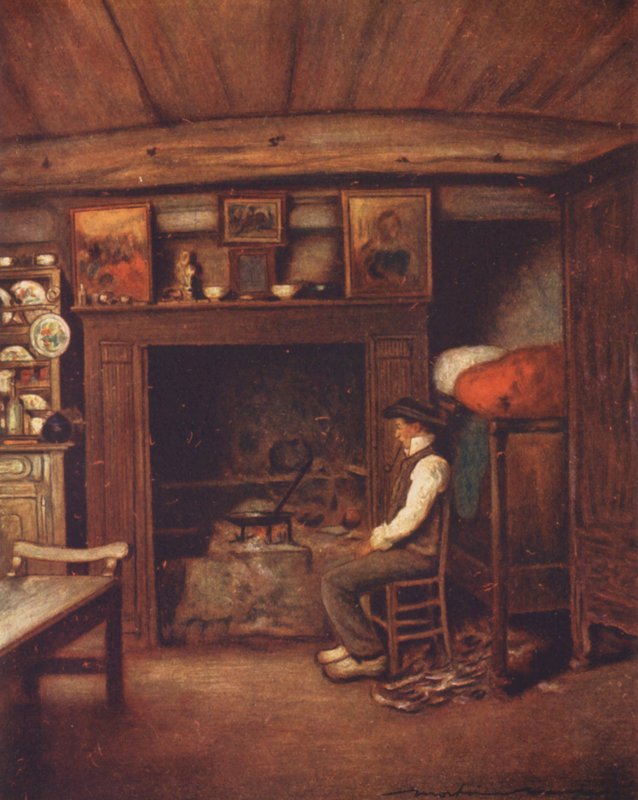 Uma cozinha de quinta (litografia a cores) de Mortimer Ludington Menpes