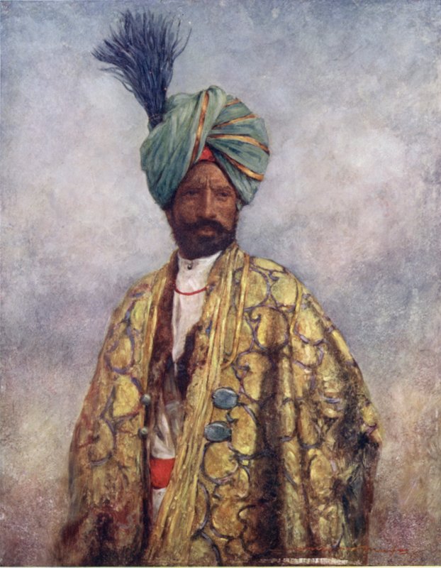 Um Soldado Kashmiri (cor litho) de Mortimer Ludington Menpes