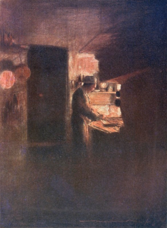 Uma cozinha parisiense de Mortimer Ludington Menpes