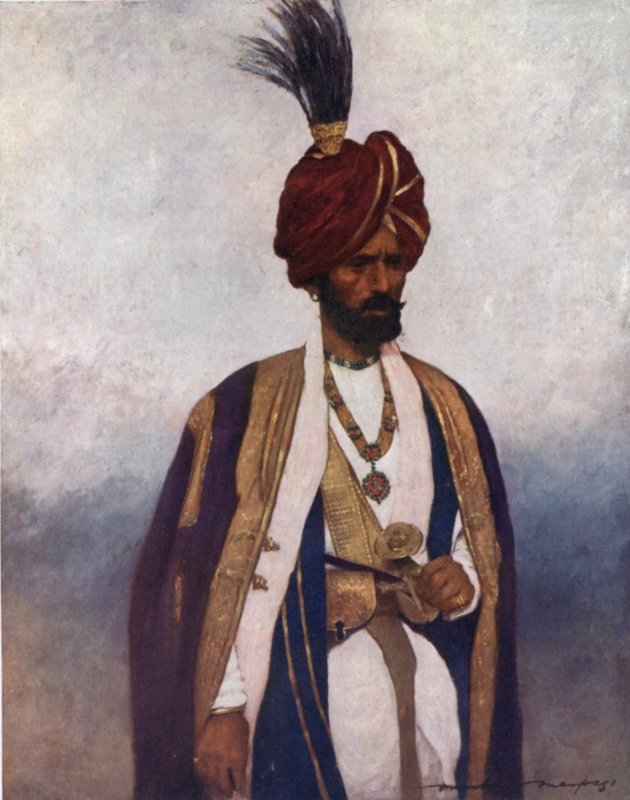 Um Soldado de Sua Alteza Dogra Sowar (cor litho) de Mortimer Ludington Menpes