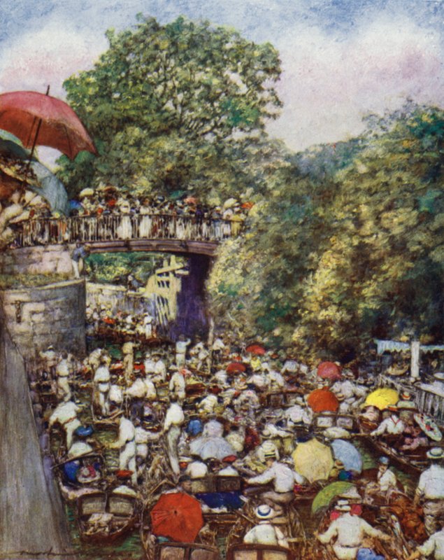 Boulters Lock, Ascot Sunday de Mortimer Ludington Menpes