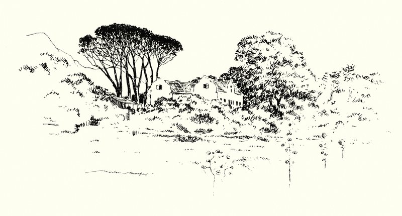 Fazenda de Cecil J Rhodes (litho) de Mortimer Ludington Menpes