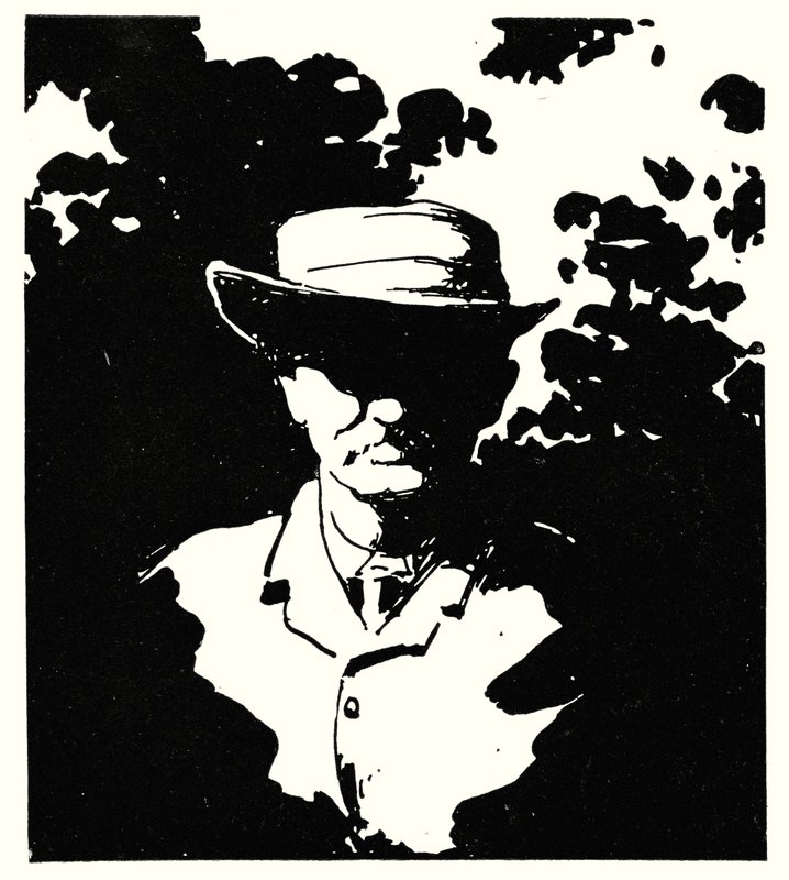 Cecil J Rhodes no seu jardim, Kenilworth, Kimberley (litho) de Mortimer Ludington Menpes