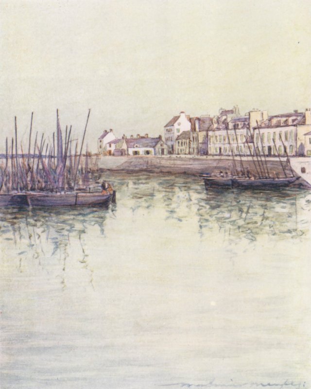 Porto de Concarneau (litografia a cores) de Mortimer Ludington Menpes