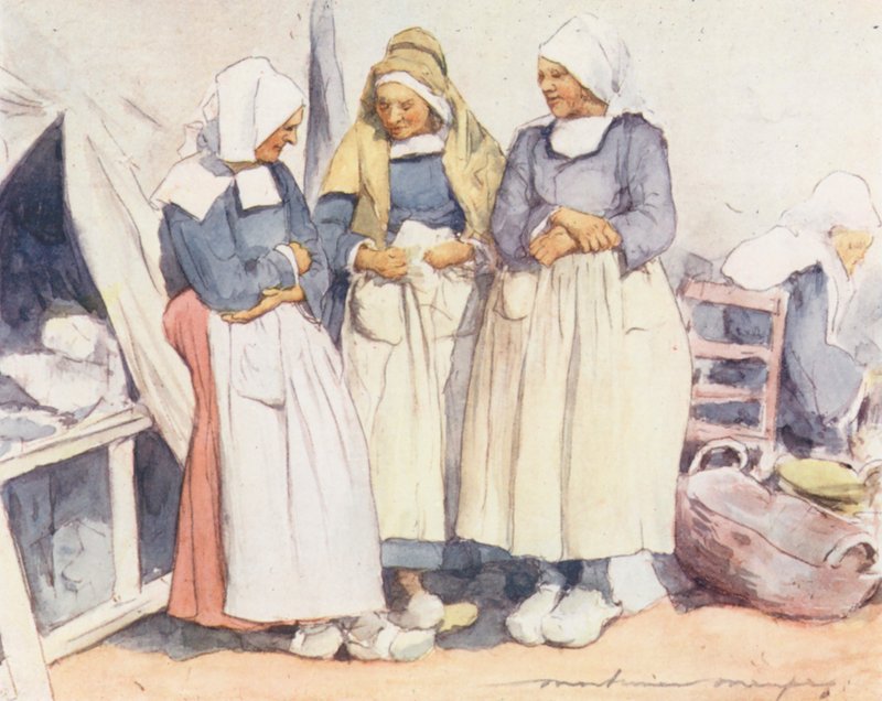 Fofocas (litografia a cores) de Mortimer Ludington Menpes