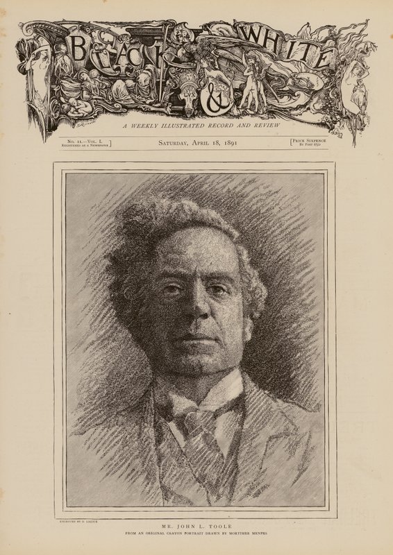 John Lawrence Toole, ator inglês (gravura) de Mortimer Ludington Menpes