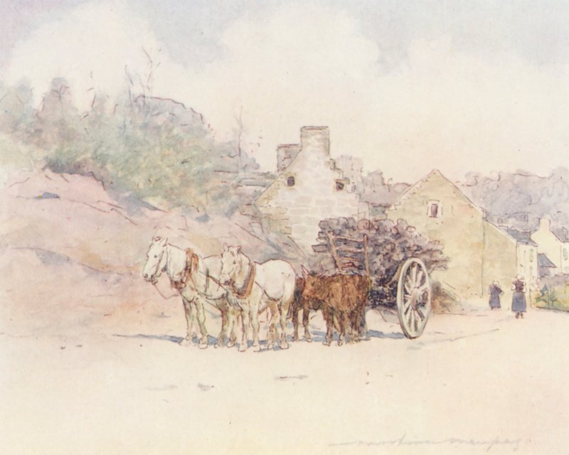 A caminho de Bannalec (litografia a cores) de Mortimer Ludington Menpes