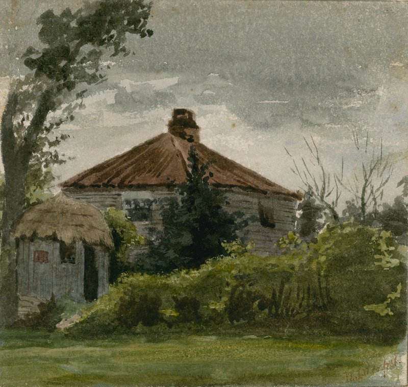 Aquarela original intitulada &39;House, Fulham&39; de Mortimer Ludington Menpes