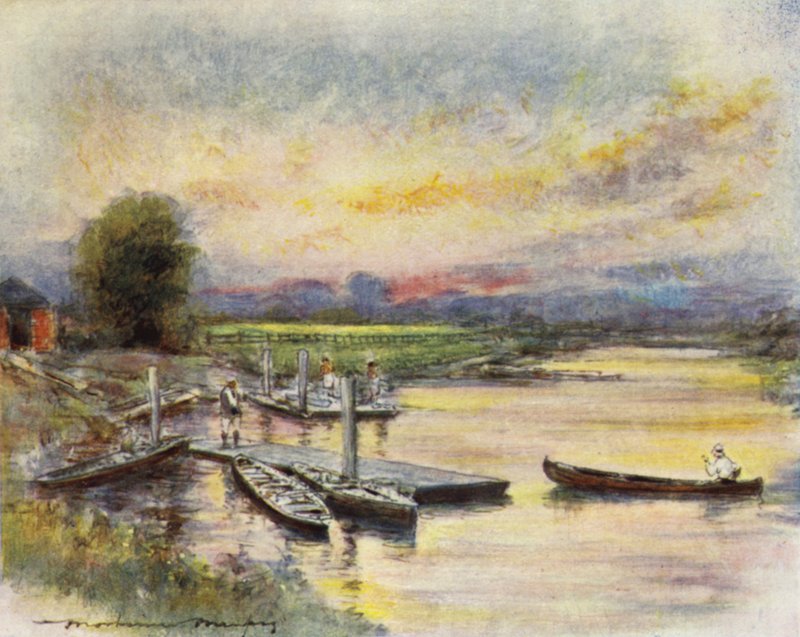 Barco-casa da faculdade de Radley de Mortimer Ludington Menpes