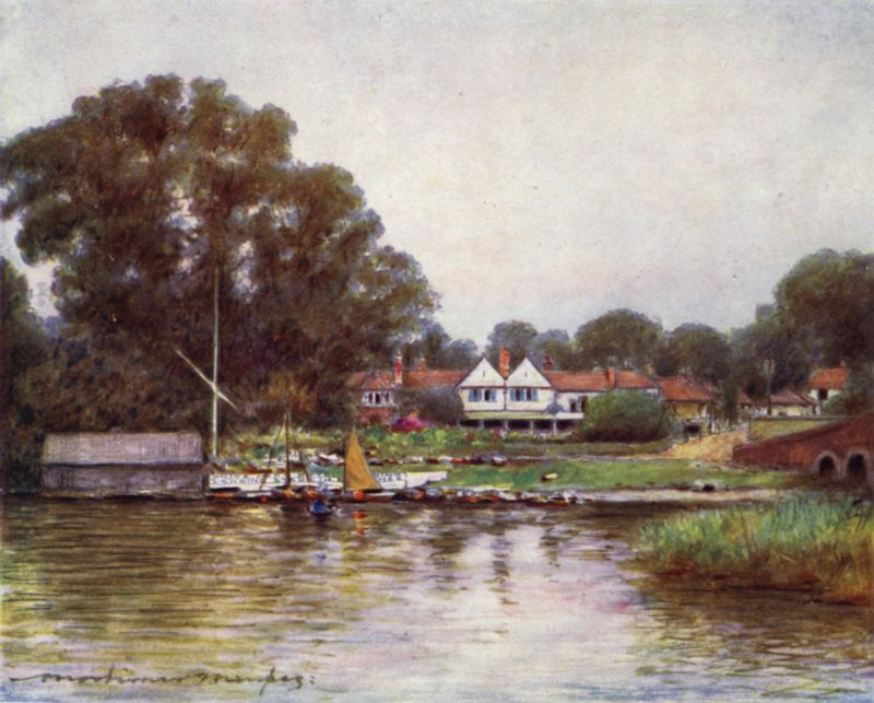 O jardim de rosas em Sonning de Mortimer Ludington Menpes