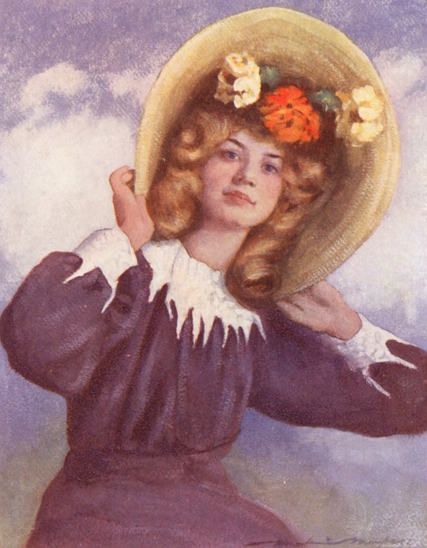 Crianças do Mundo: Australiana, Criança do Sul (litografia a cores) de Mortimer Ludington Menpes