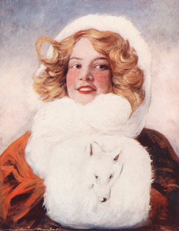 Crianças do Mundo: Canadiana, Trixy (litografia a cores) de Mortimer Ludington Menpes