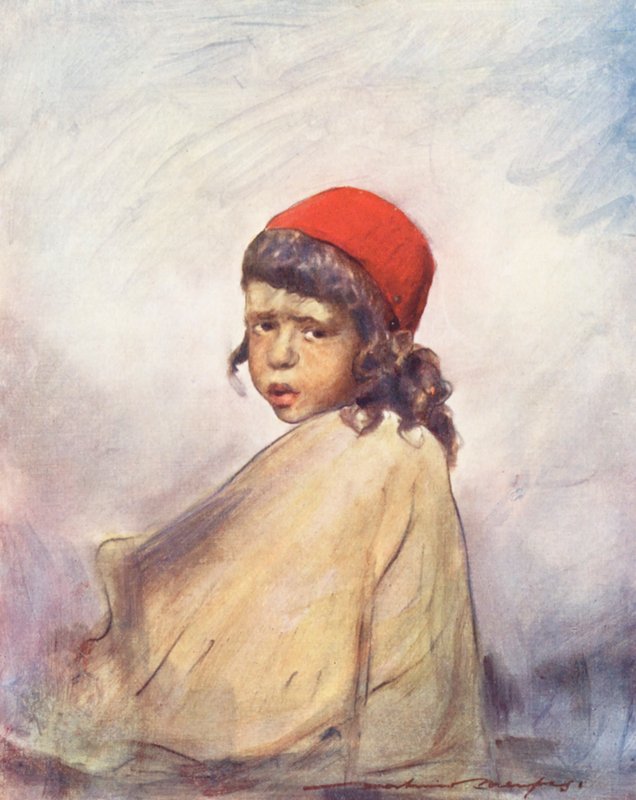 Crianças do Mundo: Cashmere, em Sopoor (litografia a cores) de Mortimer Ludington Menpes