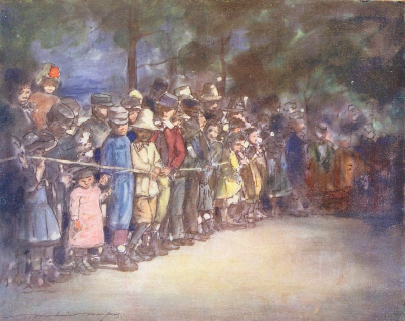 Crianças do Mundo: Francês, Na Feira (litografia a cores) de Mortimer Ludington Menpes