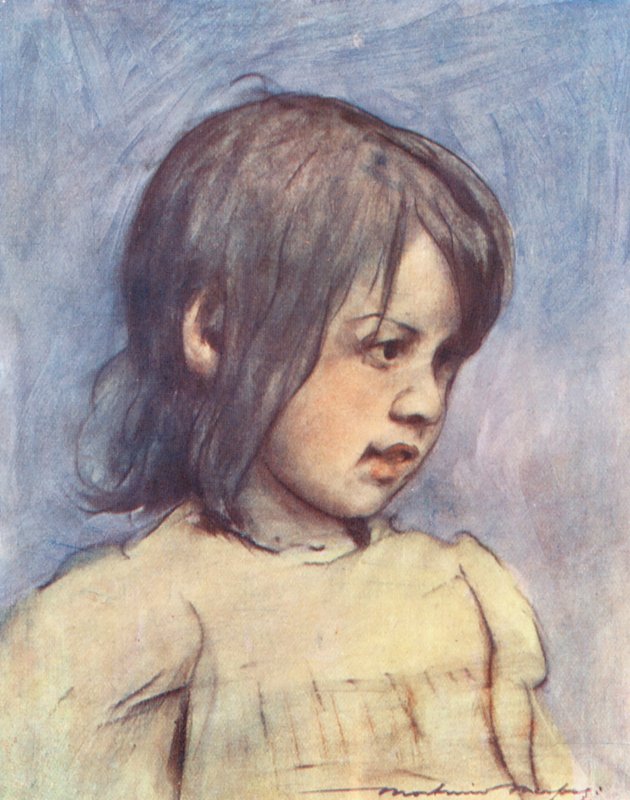 Crianças do Mundo: Italiano, Rough Locks (litografia a cores) de Mortimer Ludington Menpes