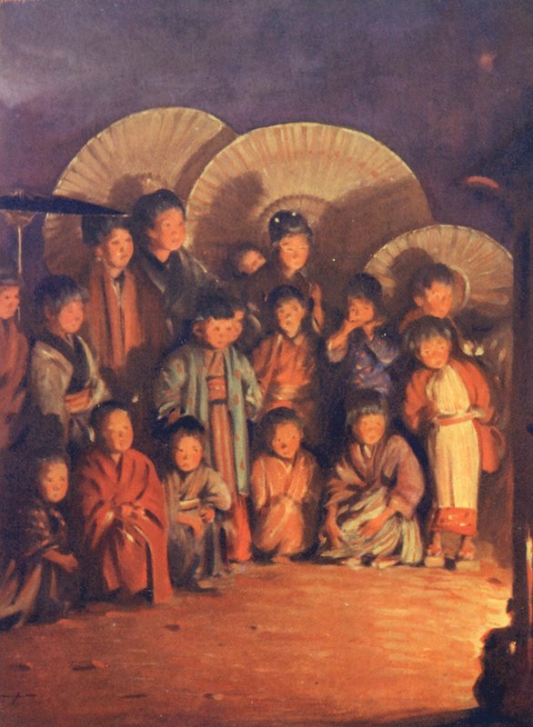 As crianças do mundo: Japonesas, jóias vivas (litografia a cores) de Mortimer Ludington Menpes