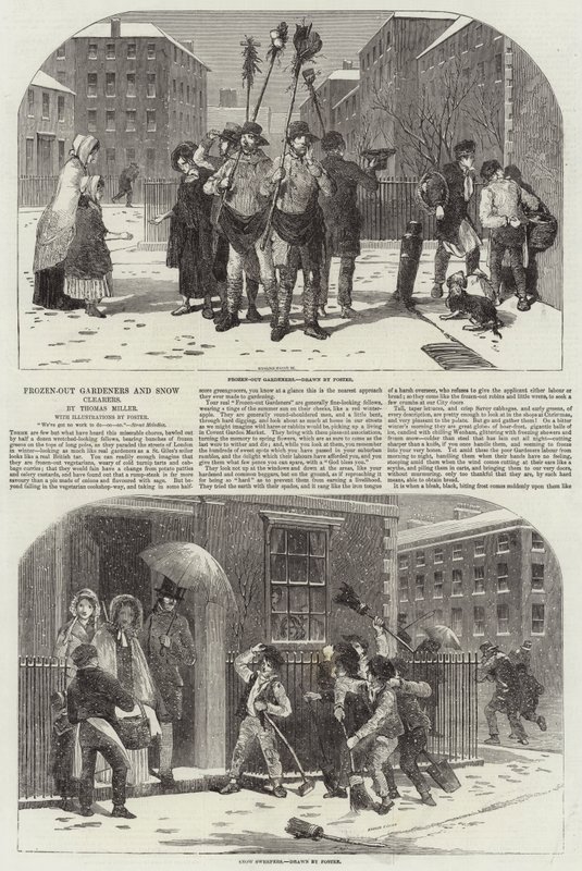 Jardineiros e limpadores de neve congelados de Myles Birket Foster