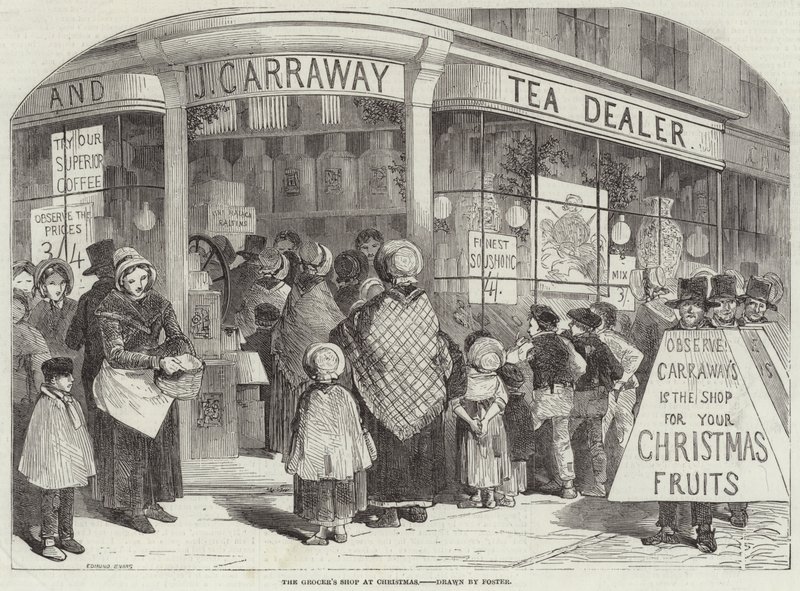 A mercearia no Natal de Myles Birket Foster