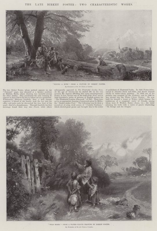 O falecido Birket Foster, dois trabalhos característicos de Myles Birket Foster