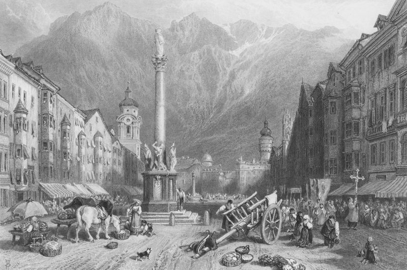 Innspruck (gravura) de Myles Birket (after) Foster