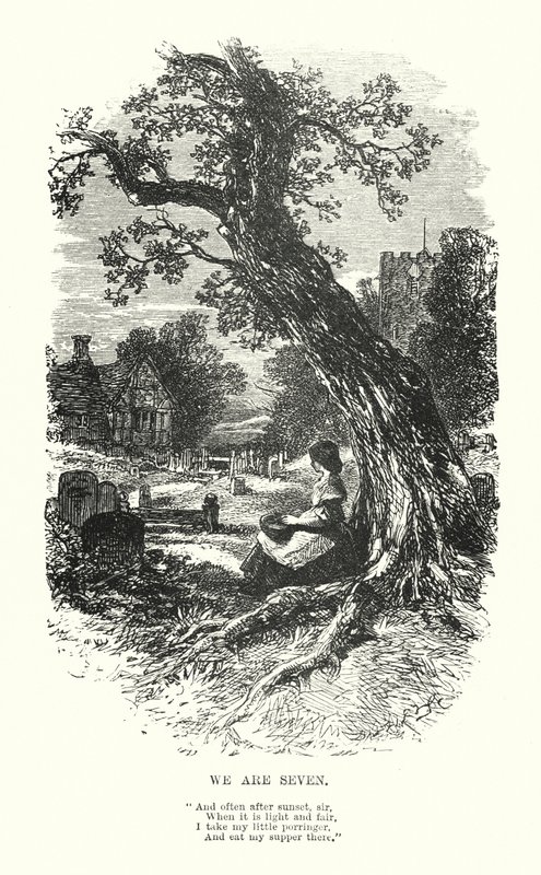 William Wordsworth: We Are Seven (gravura) de Myles Birket (after) Foster
