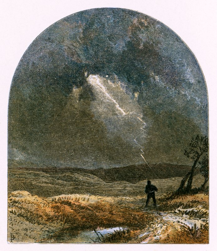 Ilustração para &39;Beautiful Youth Struck Blind by Lightning&39; de Myles Birket Foster