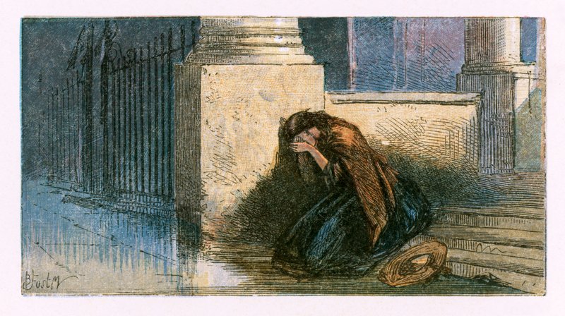 Ilustração para &39;The Deserted Village&39; de Myles Birket Foster