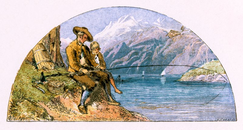 Ilustração para &39;O Viajante&39; de Myles Birket Foster