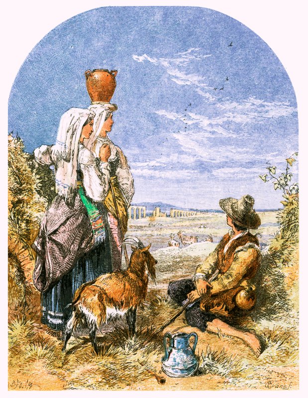 Ilustração para &39;O Viajante&39; de Myles Birket Foster