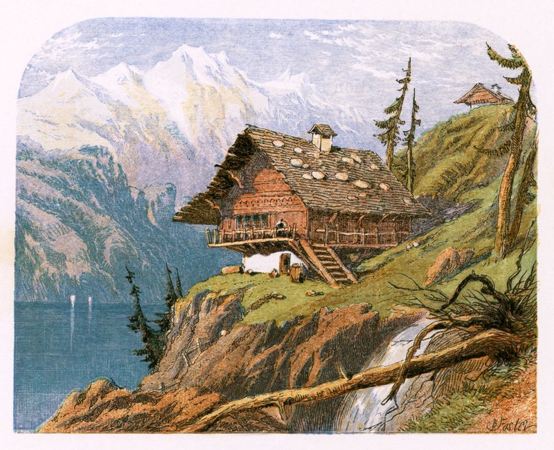 Ilustração para &39;O Viajante&39; de Myles Birket Foster