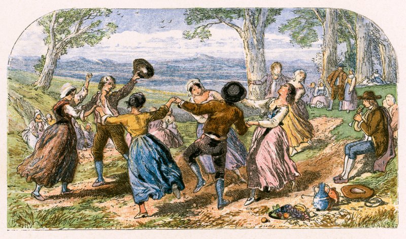 Ilustração para &39;O Viajante&39; de Myles Birket Foster